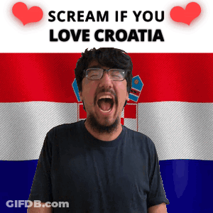 Man With Glasses Screaming Scream If You Love Croatia GIF