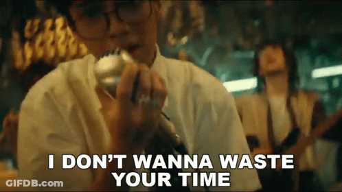 Man With Glasses Singing I Don't Wanna Waste Your Time GIF