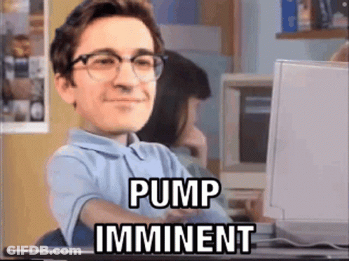 Man With Glasses Sitting At Computer Saying Pump Imminent GIF