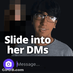 Man With Glasses Slide Into Her DMs GIF