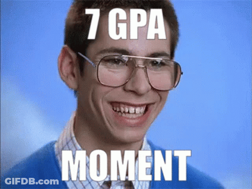 Man With Glasses Smiling 7 GPA Moment GIF