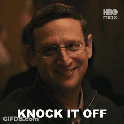 Man With Glasses Smiling Knock It Off GIF