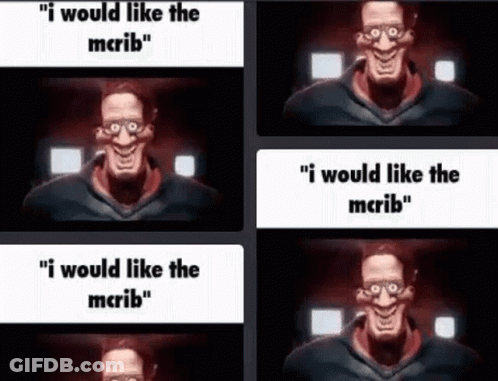 Man With Glasses Smiling Saying I Would Like The McRib GIF