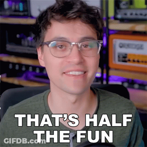 Man With Glasses Smiling That's Half The Fun GIF