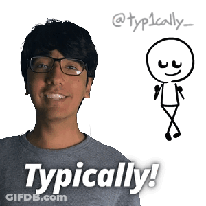 Man With Glasses Stick Figure Says Typically GIF