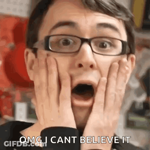Man With Glasses Surprised Saying OMG GIF