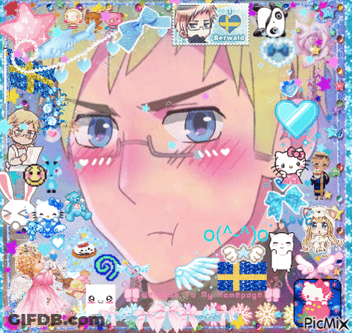 Man With Glasses Surrounded By Berwald Sticker GIF