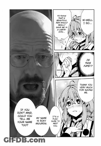 Man With Glasses Talking To Girl In Manga GIF