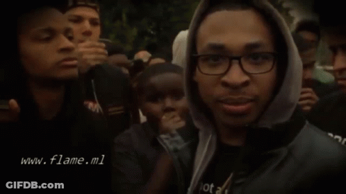 Man With Glasses Tells Crowd You're A Victim GIF
