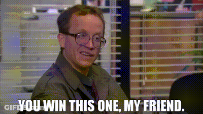 Man With Glasses You Win This One My Friend GIF