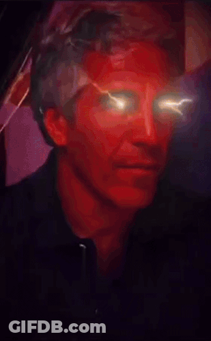 Man With Glowing Eyes GIF