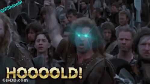 Man With Glowing Eyes Says Hooooold GIF