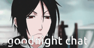 Man With Goodnight Chat Behind Him GIF