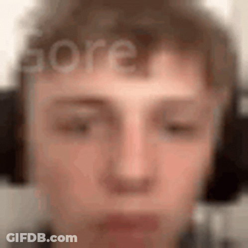 Man With Gore On Head GIF
