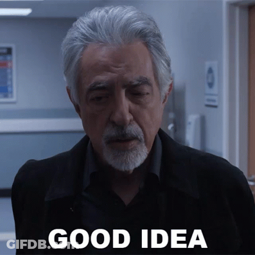 Man With Gray Hair And Beard Says Good Idea GIF