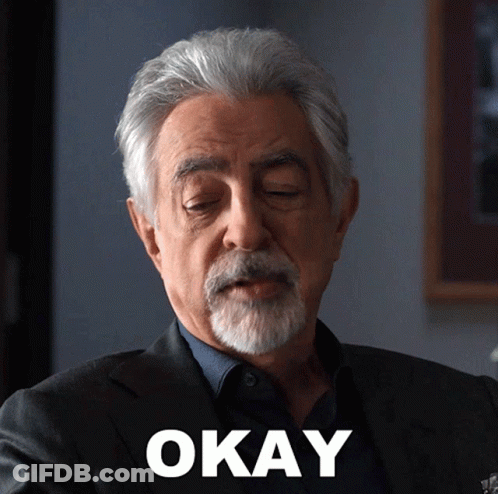 Man With Gray Hair And Beard Says Okay GIF