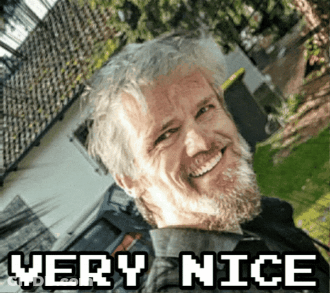 Man With Gray Hair And Beard Smiling Very Nice GIF
