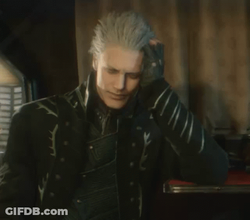 Man With Gray Hair And Black Jacket Waving GIF