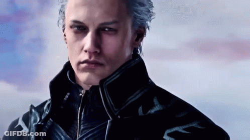 Man With Gray Hair And Black Jacket With Stars GIF