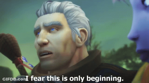 Man With Gray Hair And Blue Eyes Saying I Fear This Is Only Beginning GIF