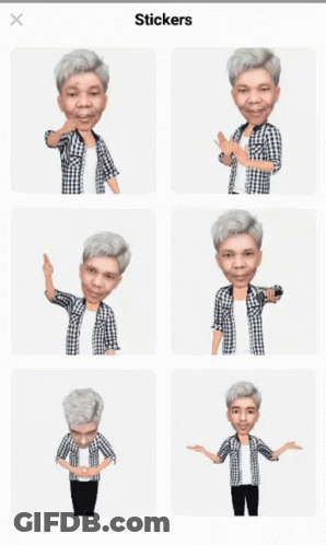 Man With Gray Hair And Plaid Shirt GIF