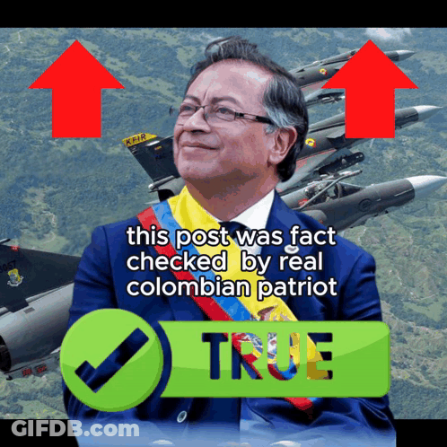 Man With Green Check Mark This Post Was Fact Checked By Real Colombian Patriot GIF
