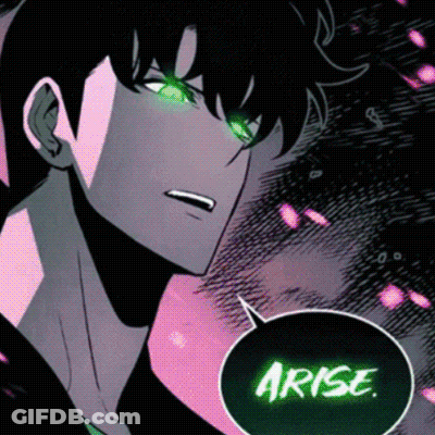 Man With Green Eyes And Arise Speech Bubble GIF