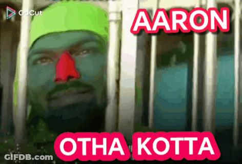 Man With Green Face Paint And Aaron GIF