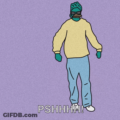 Man With Green Face Saying Pshhhh GIF