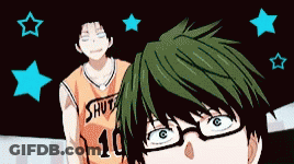 Man With Green Hair And Glasses Wearing Number 10 GIF