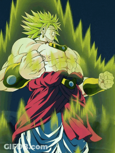 Man With Green Hair And Red White Outfit GIF