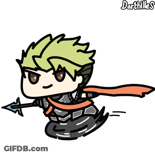 Man With Green Hair Holding Arrow Darthilles GIF