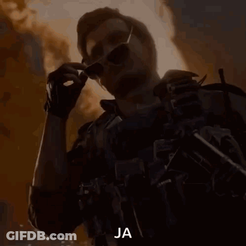 Man With Gun Before Fire In Video Game GIF