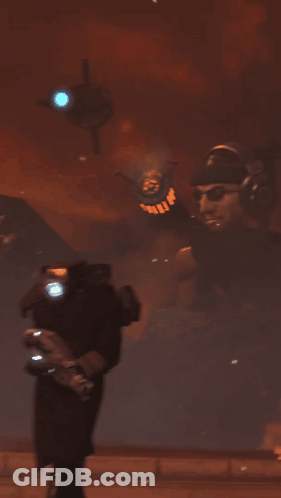 Man With Gun Saying Damn GIF