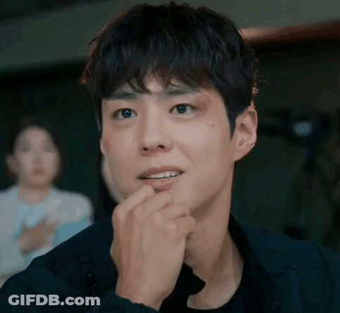 Man With Hand On Chin And Woman GIF
