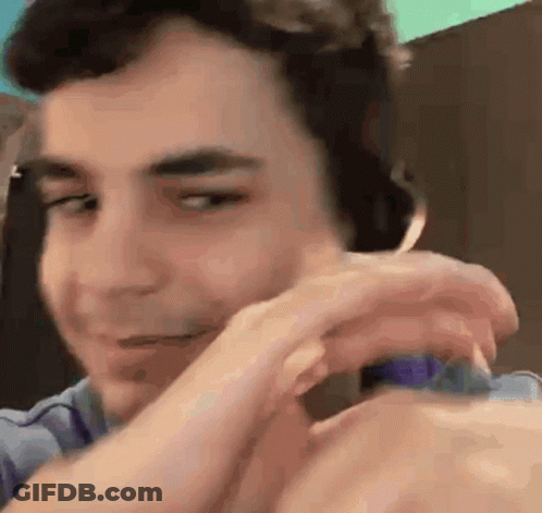 Man With Hand On Face Close Up GIF