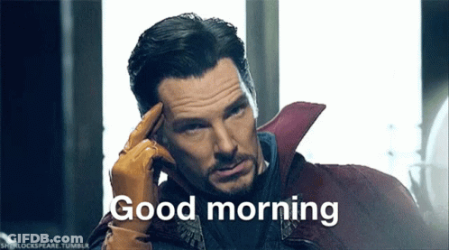 Man With Hand On Forehead Says Good Morning GIF