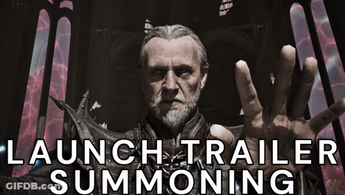 Man With Hand Outstretched Launch Trailer Poster GIF