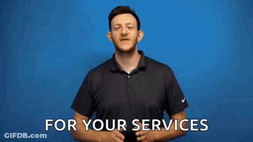 Man With Hands Folded Thank You For Your Services GIF