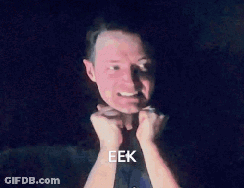 Man With Hands On Face Saying Eek GIF