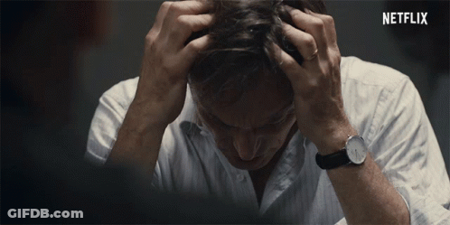Man With Hands On Head Netflix Logo GIF