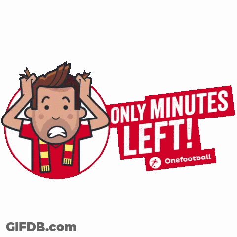 Man With Hands On Head Only Minutes Left GIF