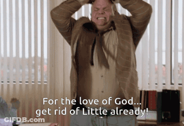 Man With Hands On Head Saying For The Love Of God Get Rid Of Little Already GIF