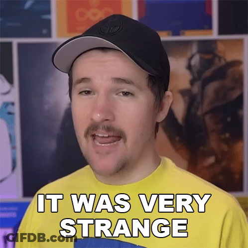 Man With Hat And Mustache Says It Was Very Strange GIF