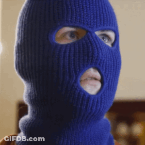 Man With Hat And Sunglasses Red Wall GIF