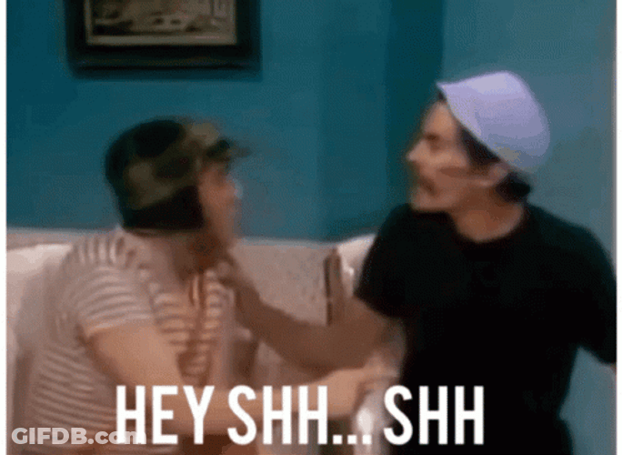 Man With Hat Hey Shh GIF
