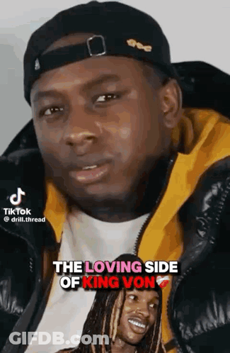 Man With Hat Jacket King Von Loving Side GIF