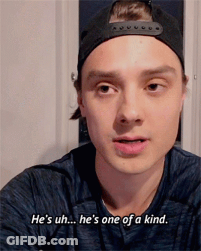 Man With Hat Says One Of A Kind GIF