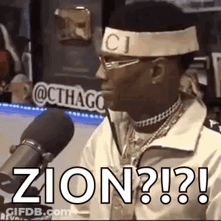 Man With Headband And Glasses Saying Zion GIF