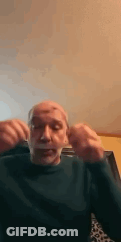 Man With Headband Saying I'm Copying Every Copy GIF